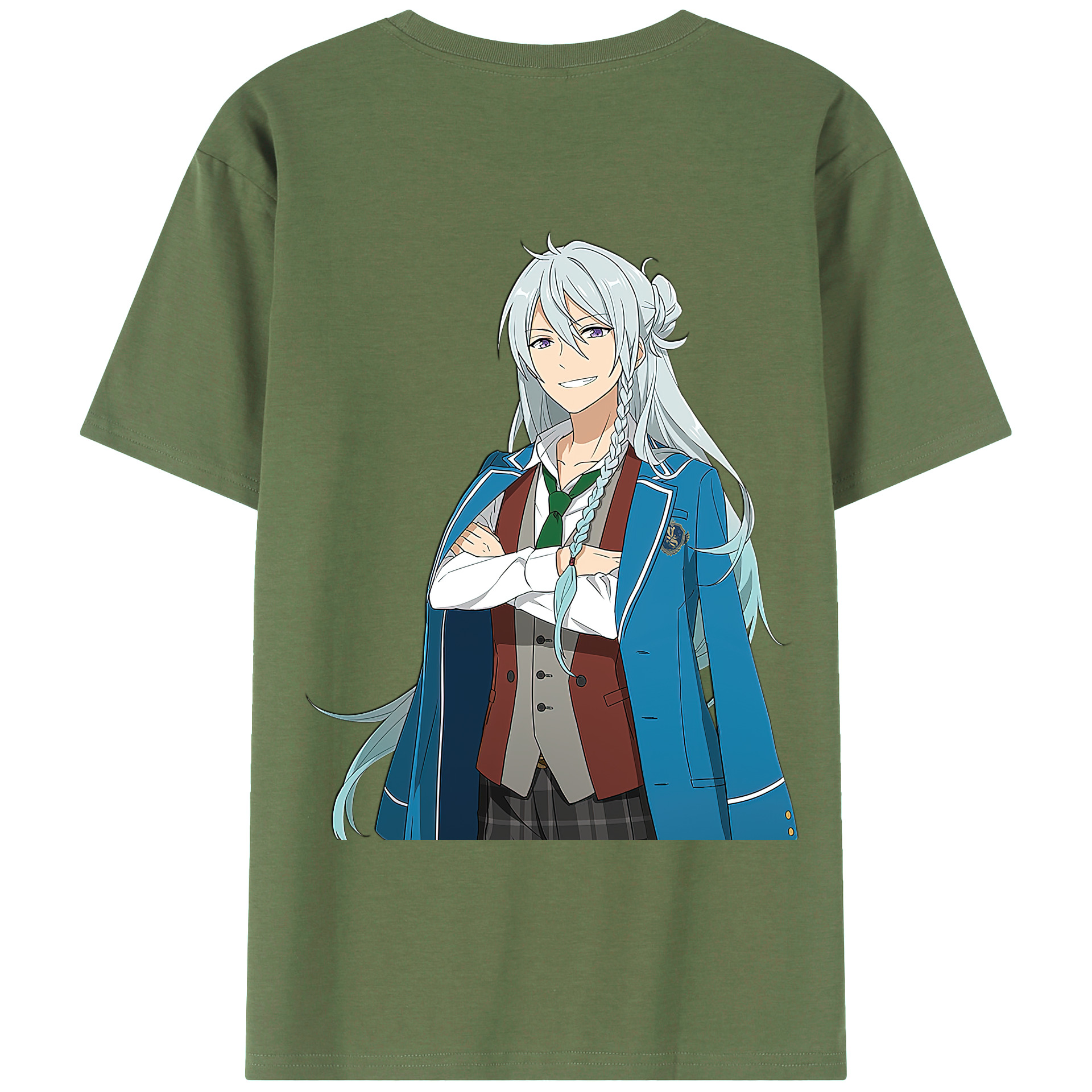 （画像用） あんさんぶるスターズ! Ensemble Stars 綿100％ メンズ半袖Tシャツ（バックプリント） 通気性